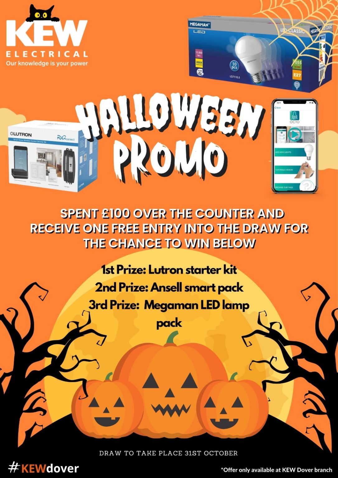 KEW Electrical Dover Halloween prizes up for grabs!